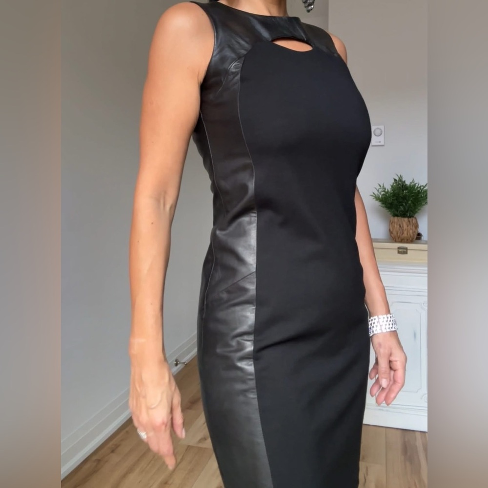 Danier Black Leather Sheath Dress